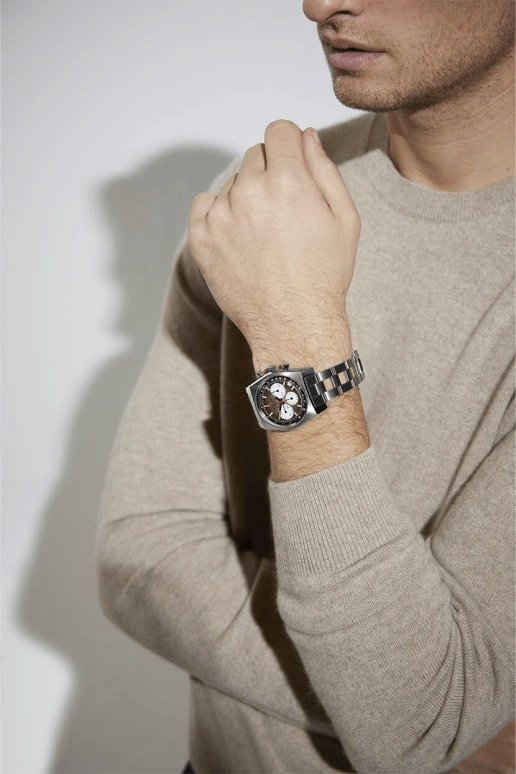 Zenith,Revival 37mm,37mm,Stainless Steel,Brown,Automatic,Chronograph,Date,Column Wheel,03,03.A384.400/385.M385