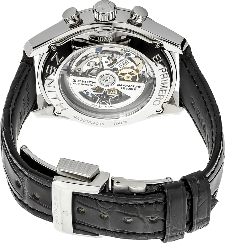 Zenith,El Primero 44mm,44mm,Stainless Steel,Black,Automatic,Chronograph,Day,03,03.2050.4035/21.C630