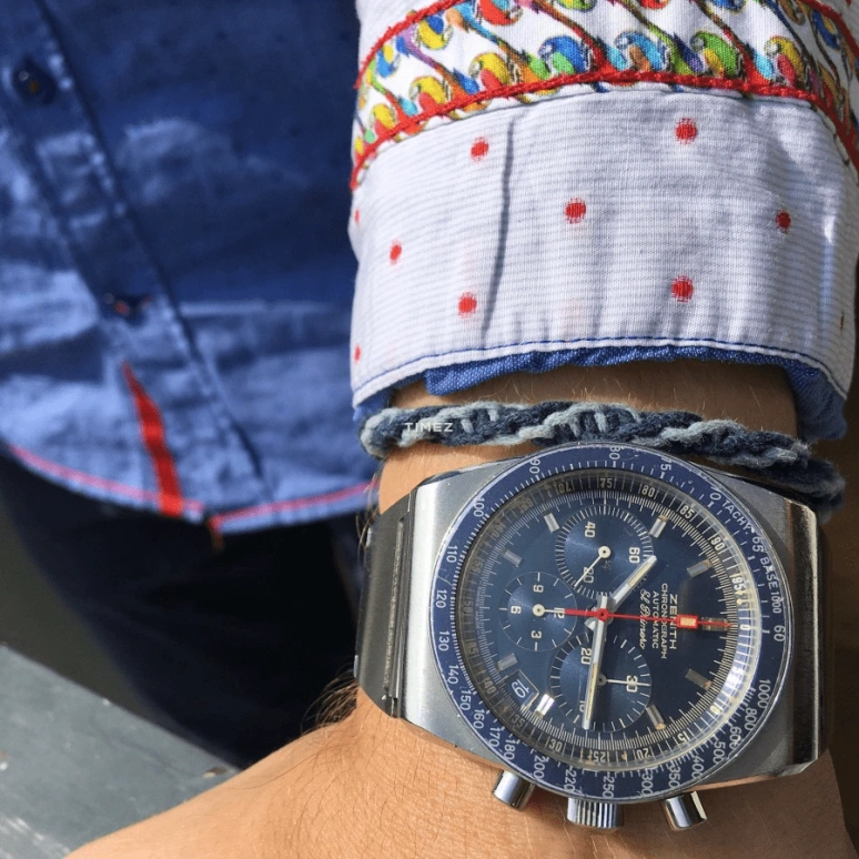 Zenith,Icons 38mm,38mm,Stainless Steel,Blue,Automatic,Chronograph,Day,01,01.0140.415