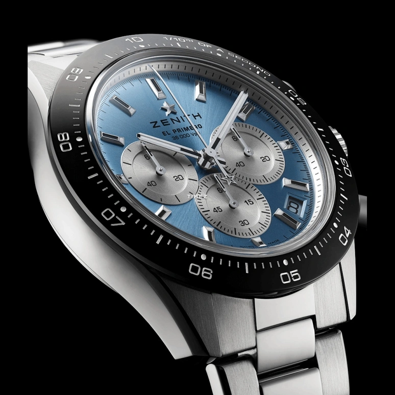 Zenith,Chronomaster Sport 41mm,41mm,Stainless Steel,Ice Blue,Automatic,Chronograph,Day,03,03.3106.360055.M3100