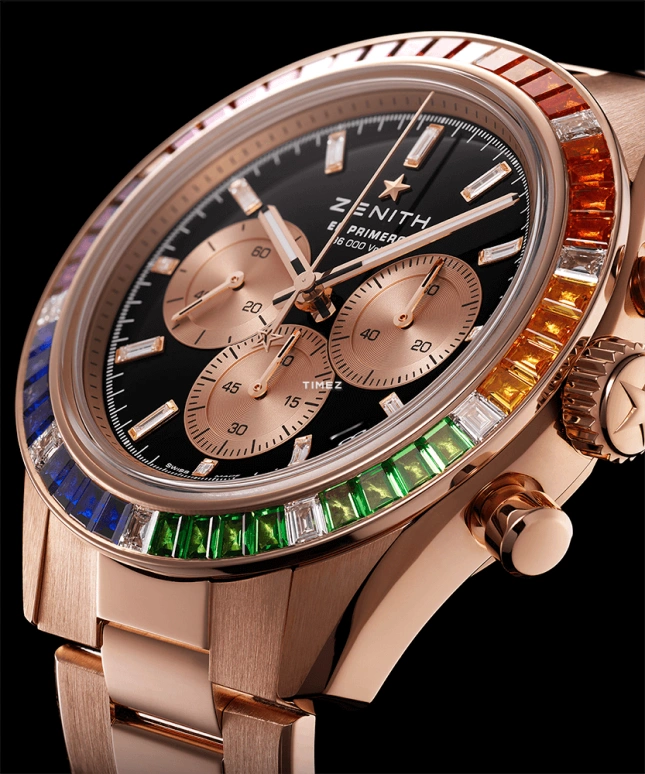 Zenith,Chronomaster Sport 41mm,41mm,Rose Gold,Black,Automatic,Chronograph,Day,22,22.3103.3600/21.M3100