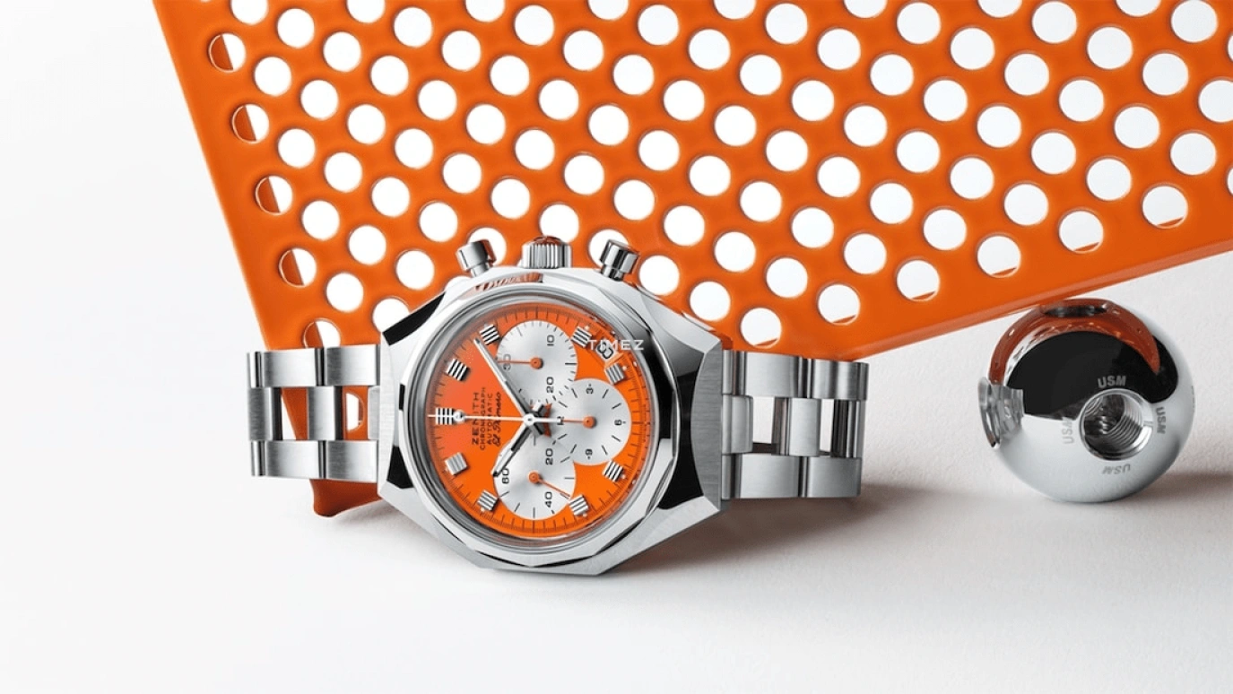 Zenith,Defy 37mm,37mm,Stainless Steel,Orange,Automatic,Chronograph,Day,03,03.A780.400-3/56.M3642