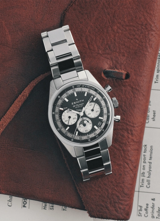 Zenith,Chronomaster Original 38mm,38mm,Stainless Steel,Black,Automatic,Chronograph,Moonphase,Month,Date,60hours,In-house Caliber,03,03.3401.3610/21.M3200