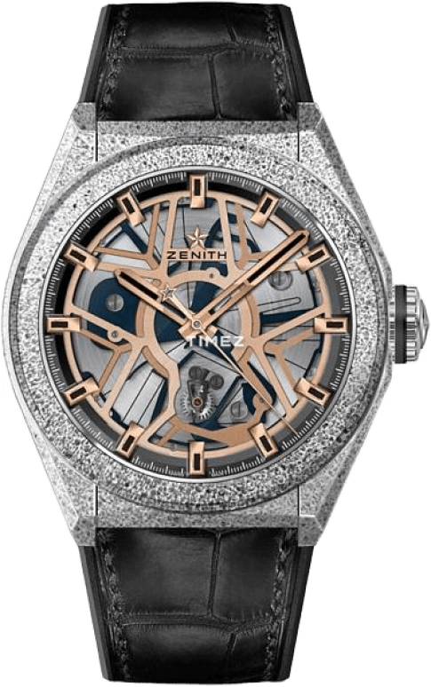 Zenith,Defy 44mm,44mm,Titanium,Grey,Automatic,In-house Caliber,Sapphire,Crystal Glass,LAB B 4 FULL ROSE GOLD