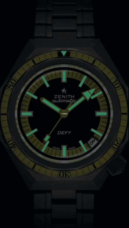 Zenith,Revival 43mm,43mm,Titanium,Black,Yellow,Automatic,Day,50hours,97,97.A3648.670/21.M3648
