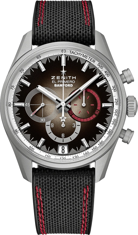 Zenith,El Primero 42mm,42mm,Stainless Steel,Brown,Automatic,Chronograph,Day,03,03.2082.400/02.R830