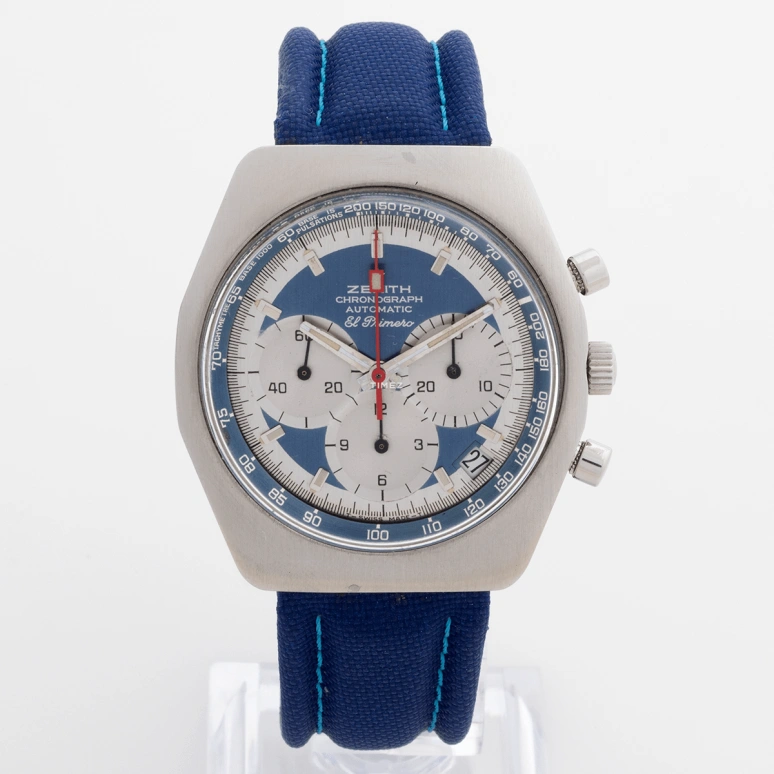 Zenith,El Primero 38mm,38mm,Stainless Steel,Blue,Automatic,Chronograph,Day,A788