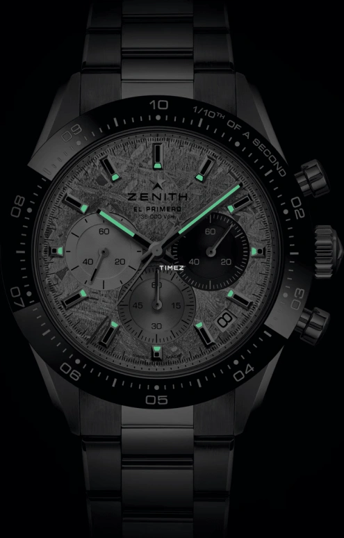 Zenith,Chronomaster Sport 41mm,41mm,Stainless Steel,Ceramic,White,Grey,Automatic,Chronograph,Day,03,03.3120.3600/76.M3100