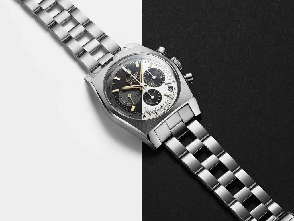 Zenith,Revival 37mm,37mm,Titanium,Black,White,Automatic,Chronograph,Day,95,95.L384.400/50.M384