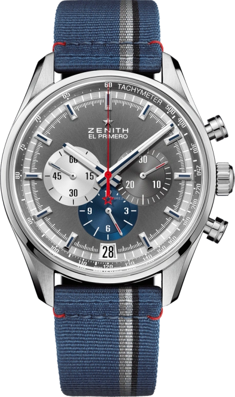 Zenith,El Primero 42mm,42mm,Stainless Steel,Grey,Automatic,Chronograph,Day,03,03.2040.400/26.C802