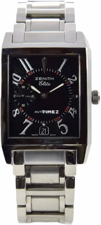Zenith,Other 43.50x31mm,43.50x31mm,Stainless Steel,Black,Automatic,Day,Sapphire,Crystal Glass,02,02.0251.684/21