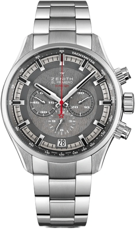 Zenith,El Primero 46mm,46mm,Stainless Steel,Grey,Automatic,Chronograph,Day,03,03.2280.400/91.M2280