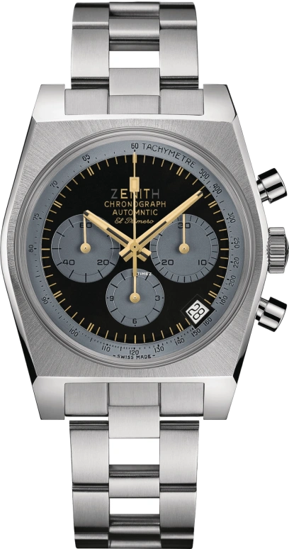 Zenith,Chronomaster 37mm,37mm,Stainless Steel,Black,Automatic,Chronograph,Day,03,03.L384-0.400/20.M384