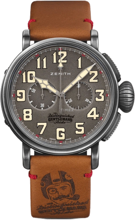 Zenith,Pilot 45mm,45mm,Stainless Steel,Grey,Automatic,Chronograph,50hours,11,11.2433.4069/21.C773