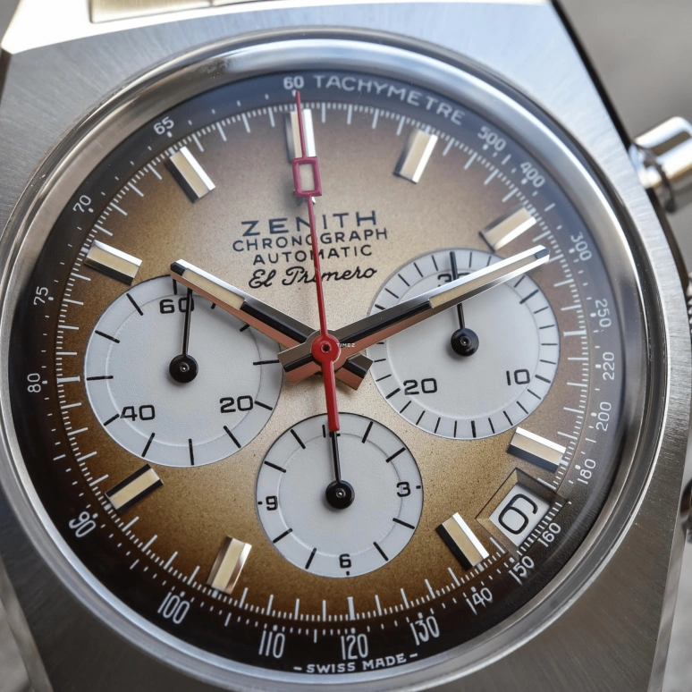Zenith,Icons 37mm,37mm,Stainless Steel,Brown,Automatic,Chronograph,Day,A385