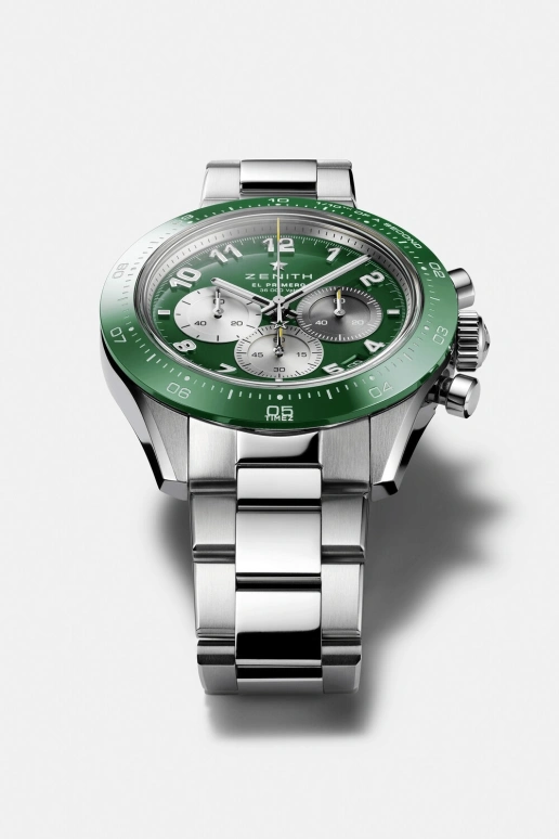 Zenith,Chronomaster Sport 41mm,41mm,Stainless Steel,Green,Automatic,Chronograph,Day,03,03.3117.3600/56.M3100