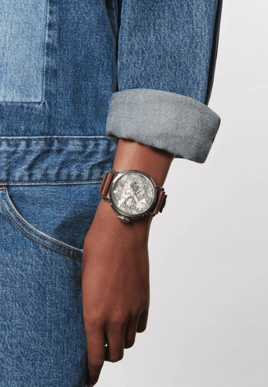 Zenith,Pilot 44mm,44mm,Silver,Automatic,Chronograph,50hours,05,05.2430.4069/17.I011