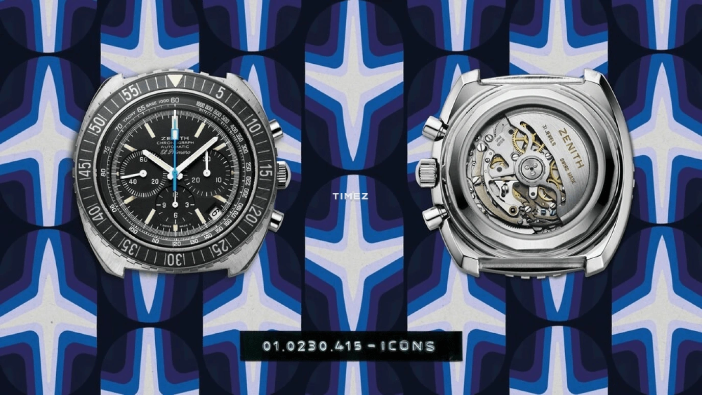 Zenith,Icons 44mm,44mm,Stainless Steel,Black,Automatic,Chronograph,Day,Flyback,01,01.0230.415