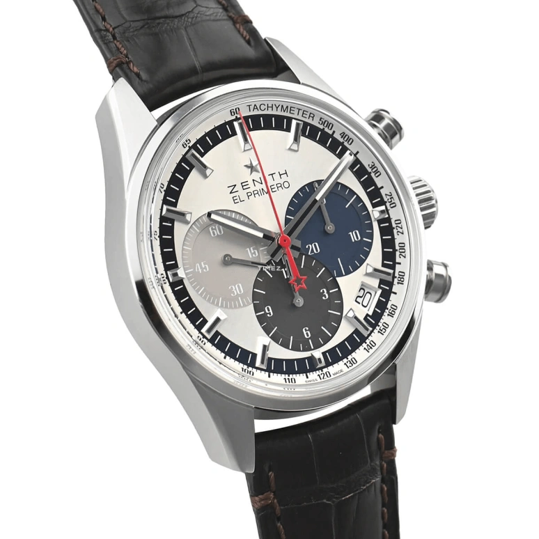 Zenith,El Primero 38mm,38mm,Stainless Steel,Silver,Automatic,Chronograph,Day,03,03.2150.400/69.C713