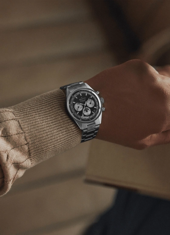 Zenith,Chronomaster Original 38mm,38mm,Stainless Steel,Black,Automatic,Chronograph,Moonphase,Month,Date,60hours,In-house Caliber,03,03.3401.3610/21.M3200