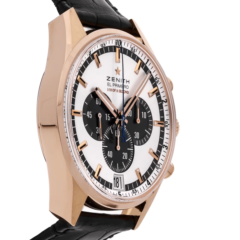 Zenith,El Primero 42mm,42mm,Rose Gold,Silver,Automatic,Chronograph,Day,18,18.2040.4052/21.C496