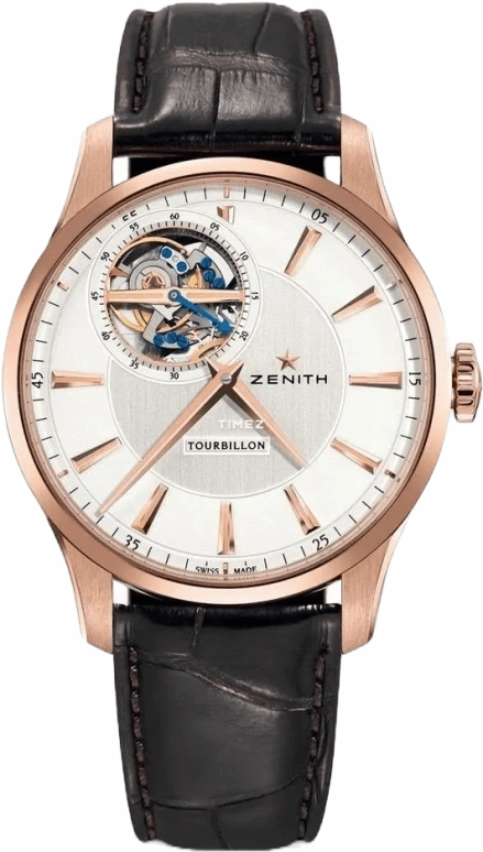 Zenith,Elite 40mm,40mm,Rose Gold,Grey,Automatic,Tourbillon,In-house Caliber,18,18.2190.4041/01.C498