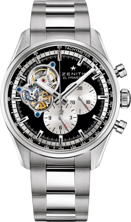Zenith,El Primero 42mm,42mm,Stainless Steel,Black,Automatic,Chronograph,50hours,03,03.2042.4061/21.M2040