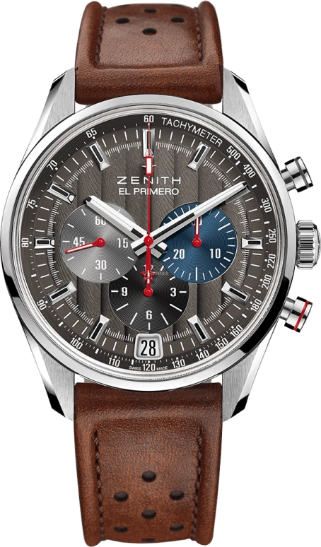 Zenith,El Primero 42mm,42mm,Stainless Steel,Grey,Automatic,Chronograph,Day,03,03.2046.400/25.C771
