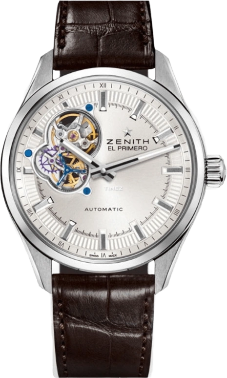 Zenith,El Primero 40mm,40mm,Stainless Steel,Silver,Automatic,50hours,In-house Caliber,03,03.2170.4613/02.C714