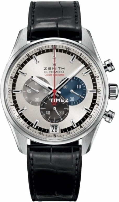 Zenith,El Primero 42mm,42mm,Stainless Steel,White,Automatic,Chronograph,Day,03,03.2040.4052/69.C496
