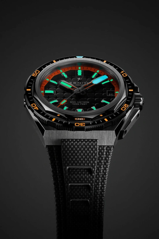 Zenith,Defy Extreme 42.50mm,42.50mm,Ceramic,Titanium,Black,Orange,Automatic,Day,Sapphire,95,95.9600.3620/21.I300