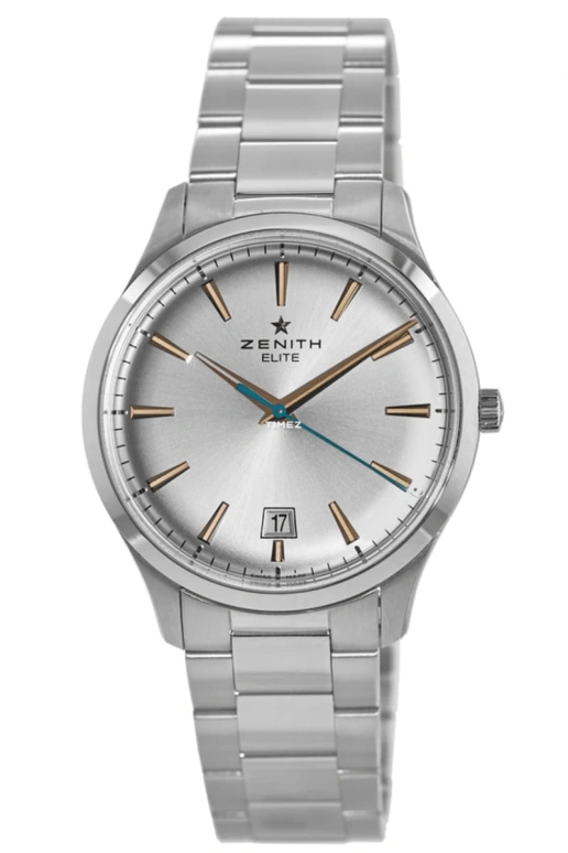 Zenith,Elite 40mm,40mm,Stainless Steel,Silver White,Automatic,Day,50hours,03,03.2020.670/01.M2020