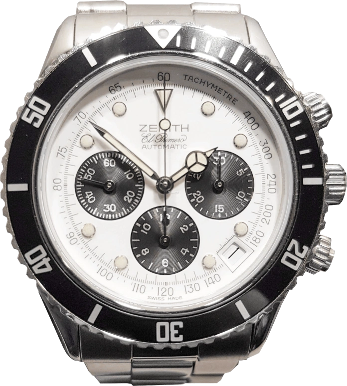 Zenith,Icons 40mm,40mm,Stainless Steel,Silver White,Automatic,Chronograph,Day,De Luca