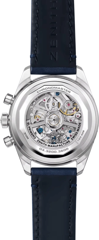 Zenith,Chronomaster Original 38mm,38mm,Stainless Steel,Blue,Automatic,Chronograph,Day,03,03.3200.3600/52.C910