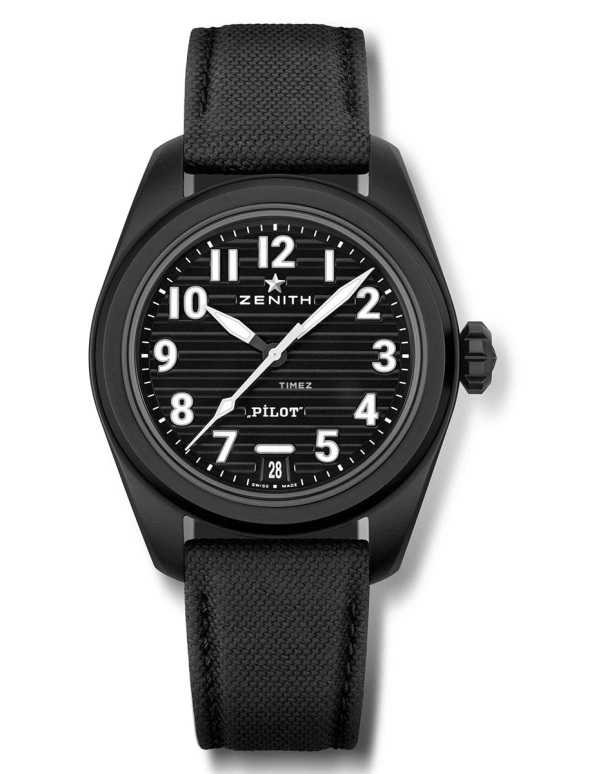 Zenith,Pilot 40mm,40mm,Ceramic,Black,Automatic,Day,49,49.4000.3620/21.I001