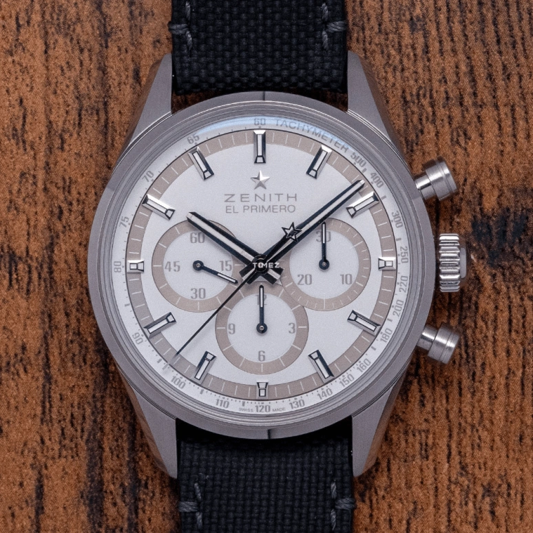 Zenith,El Primero 38mm,38mm,Stainless Steel,White,Automatic,Chronograph,50hours,03,03.2152.4061/80.R825