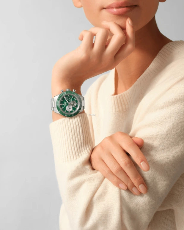 Zenith,Chronomaster Sport 41mm,41mm,Stainless Steel,Ceramic,Green,Automatic,Chronograph,Day,03,03.3119.3600/56.M3100