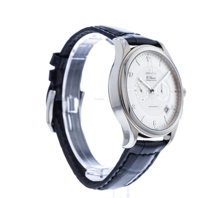 Zenith,El Primero 44mm,44mm,White Gold,Silver,Automatic,Chronograph,Day,65,65.0520.4002