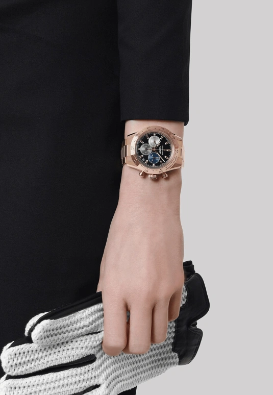 Zenith,Chronomaster Sport 41mm,41mm,Rose Gold,Black,Automatic,Chronograph,Day,18,18.3101.3600/21.M3100