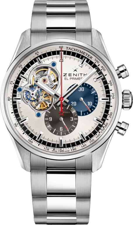 Zenith,El Primero 42mm,42mm,Stainless Steel,Silver,Automatic,Chronograph,50hours,03,03.2040.4061/69.M2040