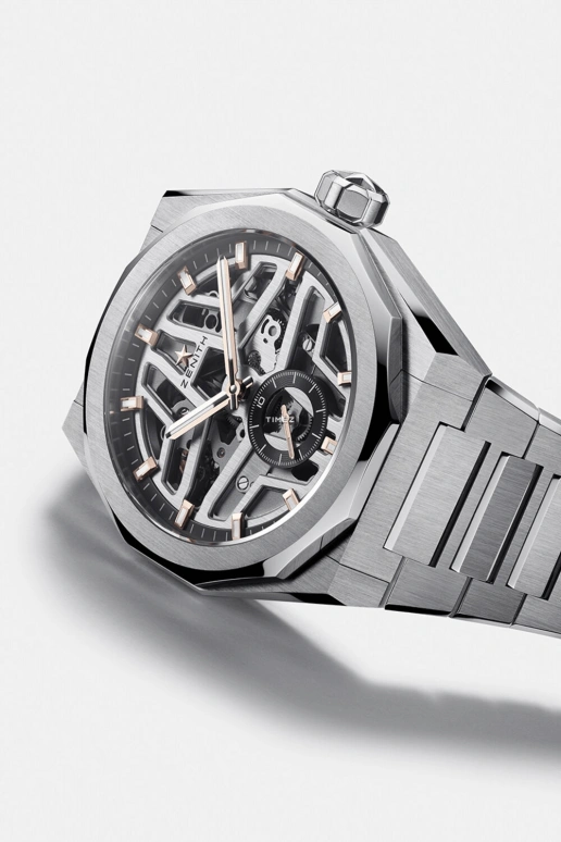 Zenith,Defy Skyline 41mm,41mm,Stainless Steel,Silver,Automatic,Sapphire,Crystal Glass,Octagon,03,03.9300.3620/80.I001
