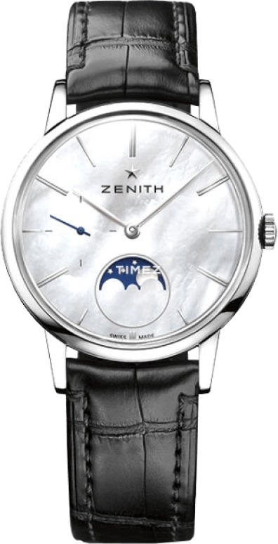 Zenith,Elite 36mm,36mm,Stainless Steel,White,Automatic,Moonphase,In-house Caliber,22,22.2320.692/80.C714