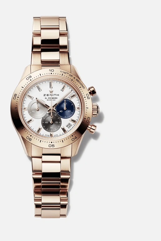 Zenith,Chronomaster Sport 41mm,41mm,Rose Gold,White,Automatic,Chronograph,Day,18,18.3101.3600/69.M3100