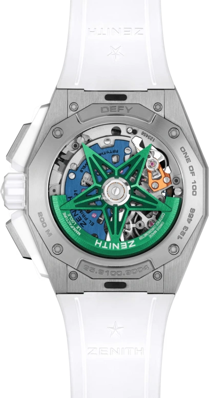 Zenith,Defy Extreme 45mm,45mm,Titanium,Ceramic,Multi-Color,Automatic,Chronograph,Power Reserve Indicator,95,95.9114.9004/69.I203