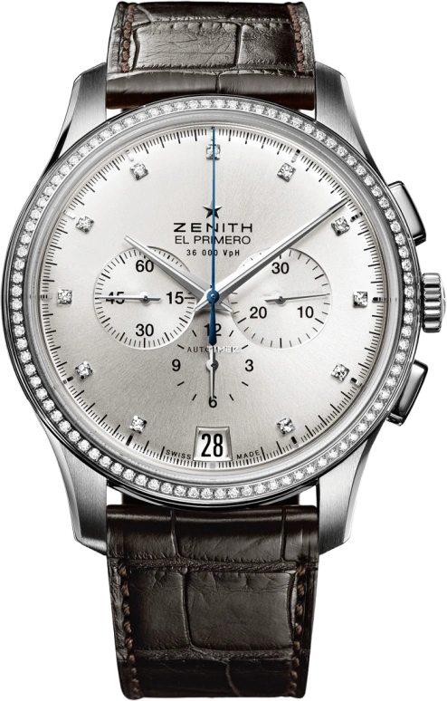 Zenith,El Primero 42mm,42mm,Stainless Steel,Silver White,Automatic,Chronograph,Day,16,16.2110.400/02.C498