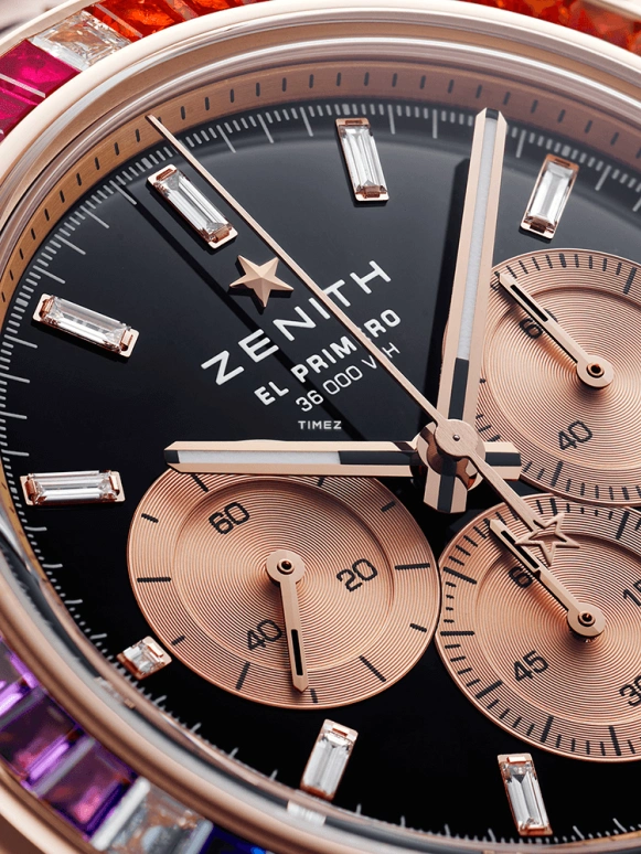 Zenith,Chronomaster Sport 41mm,41mm,Rose Gold,Black,Automatic,Chronograph,Day,22,22.3103.3600/21.M3100