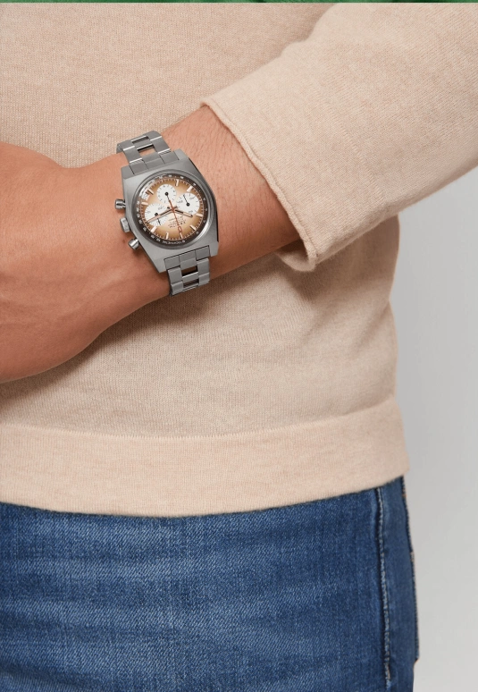 Zenith,Revival 37mm,37mm,Stainless Steel,Brown,Automatic,Chronograph,Date,Column Wheel,03,03.A384.400/385.M385