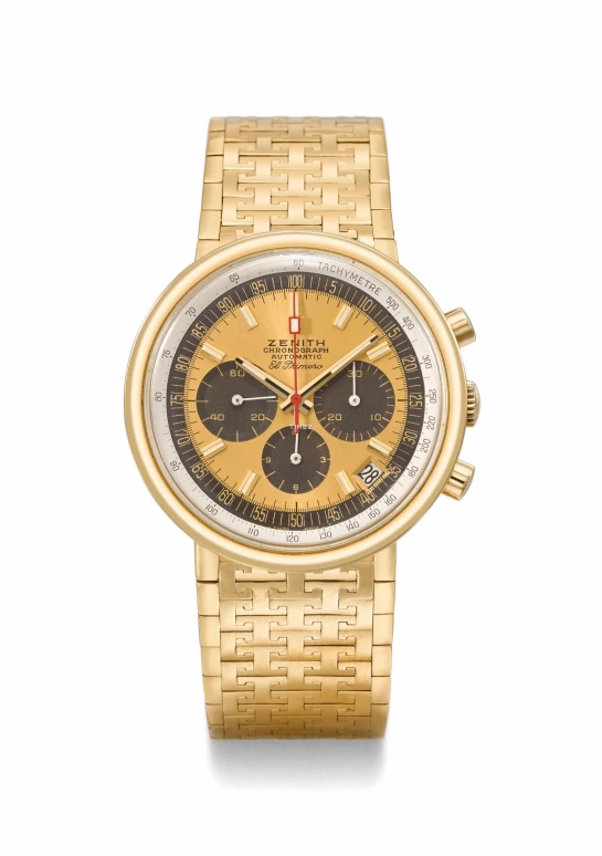 Zenith,El Primero 40mm,40mm,Yellow Gold,Gold,Black,Automatic,Chronograph,Day,GH6081