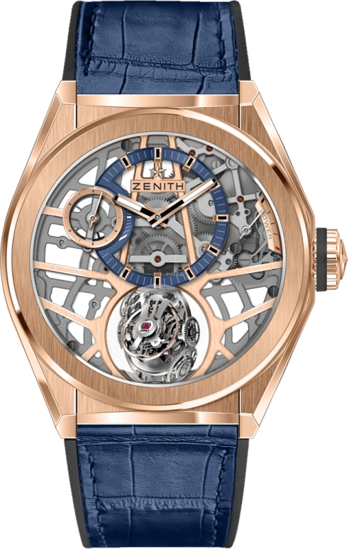 Zenith,Defy 44mm,44mm,Rose Gold,Skeleton,Handwound,Power Reserve Indicator,50hours,18,18.9000.8812/79.R584