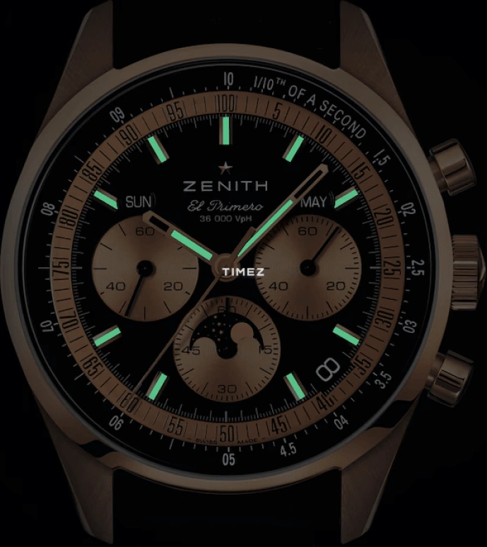 Zenith,Chronomaster Original 38mm,38mm,Rose Gold,Black,Rose Gold,Automatic,Chronograph,Moonphase,Month,Date,60hours,In-house Caliber,18,18.3400.3610/21.C911
